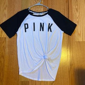 PINK Baseball Tee Short Sleeve